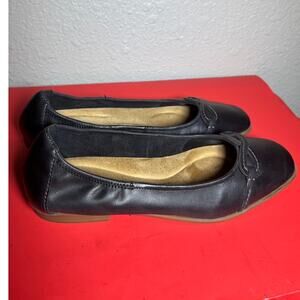 Clarks Collection Ultimate Comfort Black Leather Flats size 11 M